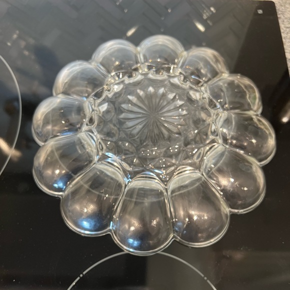 Vintage Glass Deviled Egg Plate - Picture 4 of 6